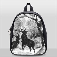 Stag Deer Forest Winter Christmas School Bags (small)  by Amaryn4rt