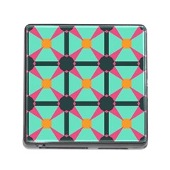 Pink Stars Pattern                                                          			memory Card Reader (square) by LalyLauraFLM