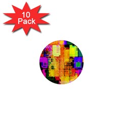 Abstract Squares Background Pattern 1  Mini Magnet (10 Pack) 