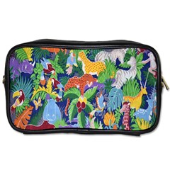 Animated Safari Animals Background Toiletries Bags 2-side by Nexatart