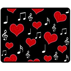 Love Song Fleece Blanket (medium)  by Valentinaart