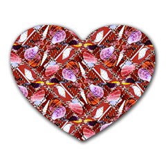 Background For Scrapbooking Or Other Shellfish Grounds Heart Mousepads by Nexatart