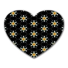 Background For Scrapbooking Or Other With Flower Patterns Heart Mousepads by Nexatart