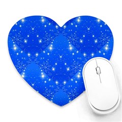 Background For Scrapbooking Or Other With Snowflakes Patterns Heart Mousepads