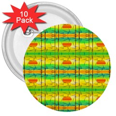 Birds Beach Sun Abstract Pattern 3  Buttons (10 Pack)  by Nexatart