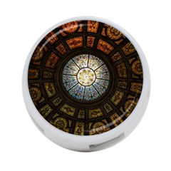 Black And Borwn Stained Glass Dome Roof 4-port Usb Hub (two Sides) 