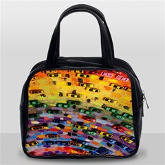 Car Painting Modern Art Classic Handbags (2 Sides) by Nexatart