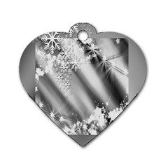 Christmas Background  Dog Tag Heart (one Side) by Nexatart