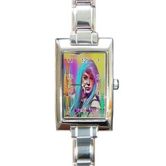 Drag On Go Rectangle Italian Charm Watch