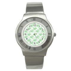 Saint Patrick Motif Pattern Stainless Steel Watch