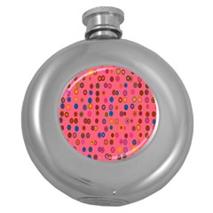 Circles Abstract Circle Colors Round Hip Flask (5 Oz)