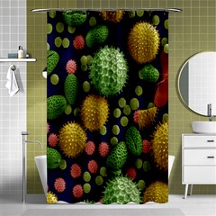 Colorized Pollen Macro View Shower Curtain 48  X 72  (small) 