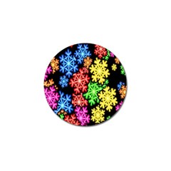 Colourful Snowflake Wallpaper Pattern Golf Ball Marker (10 Pack)