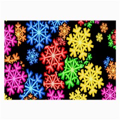 Colourful Snowflake Wallpaper Pattern Large Glasses Cloth