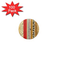 Digitally Created Collage Pattern Made Up Of Patterned Stripes 1  Mini Magnets (100 Pack)  by Nexatart