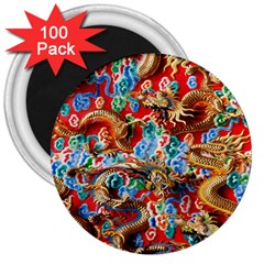 Dragons China Thailand Ornament 3  Magnets (100 Pack)