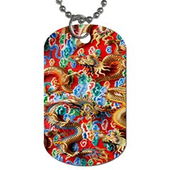 Dragons China Thailand Ornament Dog Tag (two Sides) by Nexatart