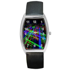 Electronics Board Computer Trace Barrel Style Metal Watch