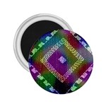 Embroidered Fabric Pattern 2.25  Magnets Front