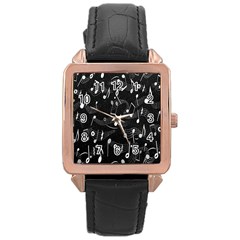 Fabric Cloth Textile Clothing Rose Gold Leather Watch  by Nexatart