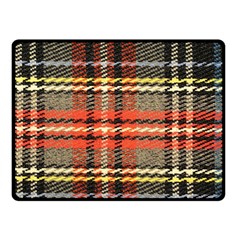 Fabric Texture Tartan Color Fleece Blanket (small)