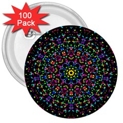 Fractal Texture 3  Buttons (100 Pack) 