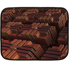 Fractal 3d Render Futuristic Fleece Blanket (mini) by Nexatart