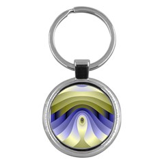 Fractal Eye Fantasy Digital Key Chains (round) 