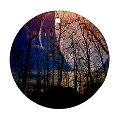 Full Moon Forest Night Darkness Ornament (round)