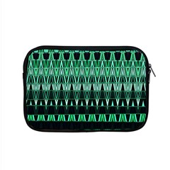 Green Triangle Patterns Apple Macbook Pro 15  Zipper Case by Nexatart