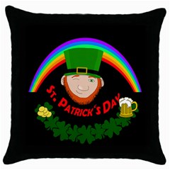 St  Patrick s Day Throw Pillow Case (black) by Valentinaart