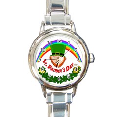 St  Patrick Round Italian Charm Watch by Valentinaart