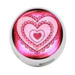 Heart Background Lace 4-Port USB Hub (Two Sides)  Back