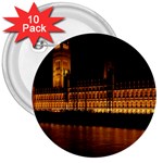 Houses Of Parliament 3  Buttons (10 pack)  Front
