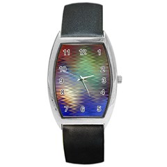 Metallizer Art Glass Barrel Style Metal Watch