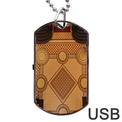 Mosaic The Elaborate Floor Pattern Of The Sydney Queen Victoria Building Dog Tag Usb Flash (two Sides) by Nexatart