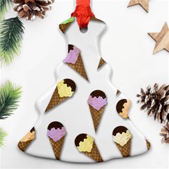 Ice Cream Pattern Ornament (christmas Tree)  by Valentinaart