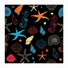 Seahorse Starfish Seashell Shell Medium Glasses Cloth (2-side) by Nexatart