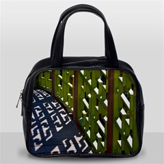 Shadow Reflections Casting From Japanese Garden Fence Classic Handbags (one Side) by Nexatart