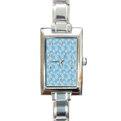 Snowflakes Winter Christmas Rectangle Italian Charm Watch by Nexatart