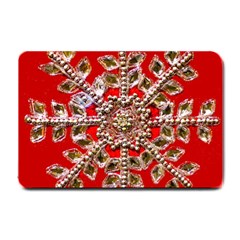 Snowflake Jeweled Small Doormat  by Nexatart