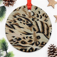 Tiger Animal Fabric Patterns Ornament (round)