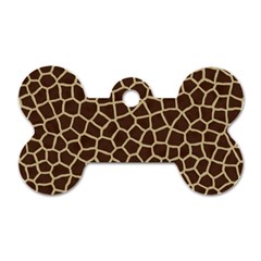 Giraffe Animal Print Skin Fur Dog Tag Bone (one Side) by Amaryn4rt