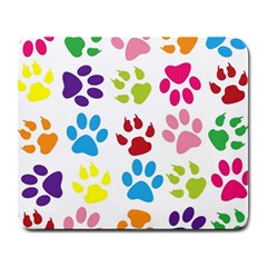 Paw Print Paw Prints Background Large Mousepads by Amaryn4rt