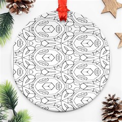 Pattern Silly Coloring Page Cool Ornament (round) by Amaryn4rt