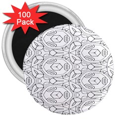 Pattern Silly Coloring Page Cool 3  Magnets (100 Pack)