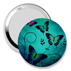 Texture Butterflies Background 3  Handbag Mirrors by Amaryn4rt