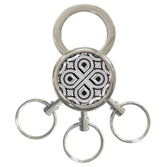 Pattern Tile Seamless Design 3-ring Key Chains by Amaryn4rt