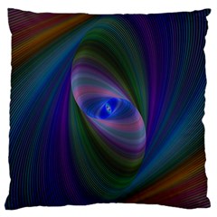 Ellipse Fractal Computer Generated Large Cushion Case (two Sides) by Amaryn4rt