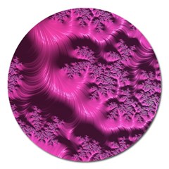 Fractal Artwork Pink Purple Elegant Magnet 5  (round) by Amaryn4rt